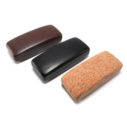 81059 Custom Logo Leather Glasses Case Hard Frame Waterproof Eyeglass Case Reading Glasses Box Solid Color Spectacle Cases