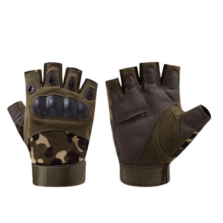 Hard Knuckle Fingerless Half Finger Climbing Outdoor Sport Workout Hunting Outdoor Gloves