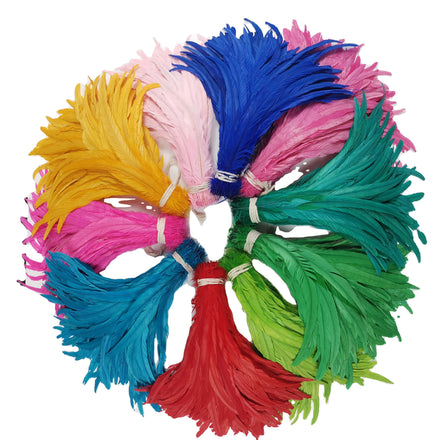 SHC Selected Prime 14-16inch 35-40cm Dyed Coque Rooster Tail Feathers Long Feathers for Sale