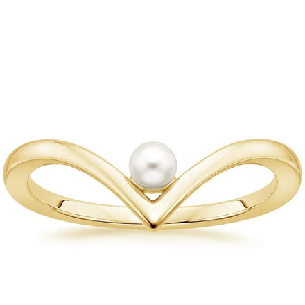 Custom High Jewelry 925 Sterling Silver 18K Yellow Gold Plated Elegant Women's Freshwater Pearl Ring
