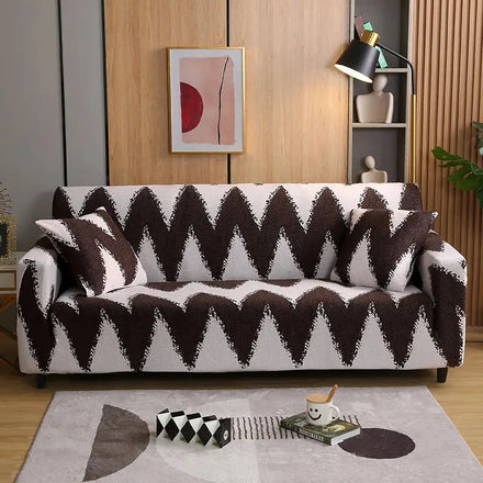Nordic Style Print Stretch Sofa Cover Modern Minimalist Geometric Pattern All-Inclusive Four-Season Sofa Cover