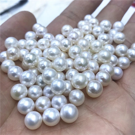 White 2-11.5mm Round Half Drilled Hole No Hole Full Hole 5A Quality Natural Real Fresh Water Pearl Loose Pearls Wholesale Price