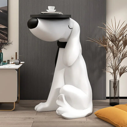 Dropshipping Key Storage Animal Dog Tray Ornaments Large Size Dog Sculpture Tray 70cm for Home Living Room Decoration
