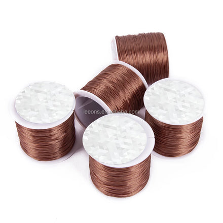 Wholesale Crystal Elastic Hair Extension Thread Plastic Resin 60m Strong Stretchy 0.8mm Diameter Leeons Brand for Braiding