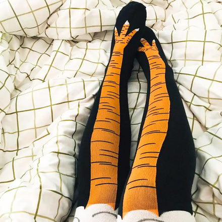 In Stock Wholesale Funny Chicken Feet Fashion Socks Long Women Socks Manufacturer in China