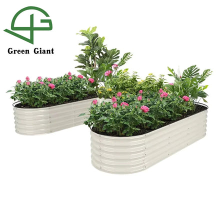 Huizhou Green Giant 17'' Tall U-Shaped Large Modular Corrugated Metal Raised Garden Bed Planter Box for the Garden