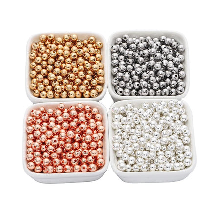 Bulk 2mm 3mm 4mm 6mm Round Non-Tarnish 14K/18K Gold Plated Spacers for Jewelry Making