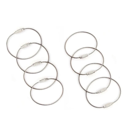 Stainless Steel Wire Rope 304 Key Chains Accessories Hanging Ring Multi-functional Round Lock Key Ring for Luggage Tag
