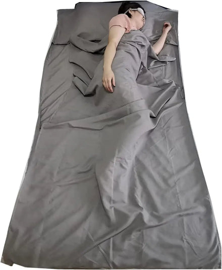 WOQI OEM Microfiber Sleeping Bag Smooth & Breathable Fabric Inlay Travel Camping Sheet for Hotel