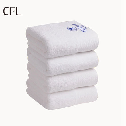 5 Star Hotel Towels 100% Cotton White Bath Hand Face Towel Set Custom Embroidery Logo