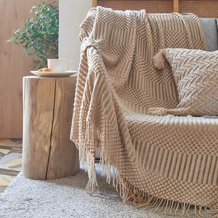 European Simple Pure Color air Conditioner Light Luxury Wind Blanket Office Sofa Nap Home Stay Decorative Blanket