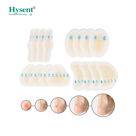 Custom Hydrocolloid Heel Sticker Anti-Wear Foot Patch Band Aid Pressed Edge for Body Application Beauty Personal Care Product