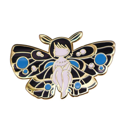 Hot Anime Pins Butterfly Fairy Brooch Moth Girl Cartoon Cute Little Girl butterfly Enamel Lapel Pin Hard Enamel Pin Badge
