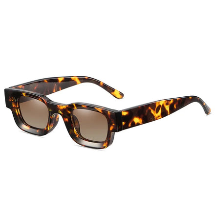 Thick Square & Chunky Rectangle Frame Unisex Polarized Sunglasses TAC Lenses UV400 Protection Transparent/Yellow/Pink Colors