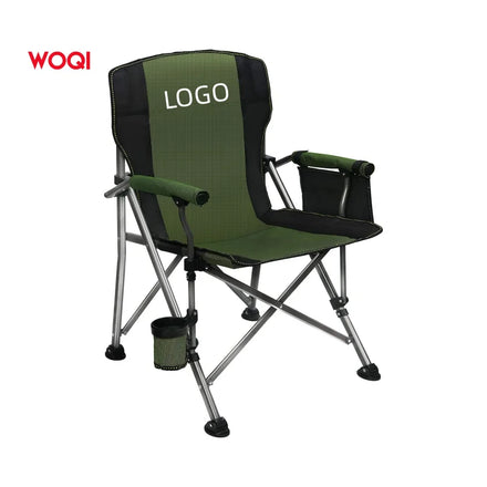 WOQI Wholesale Customized Foldable Iron Oxford Fabric Modern Cheap Portable Outdoor Travel Beach Chair for Camping