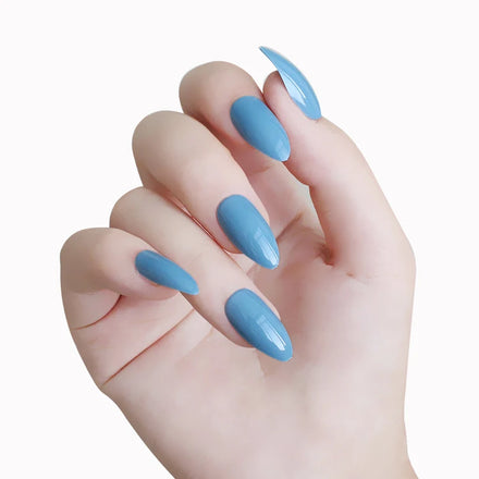 Water Drop Pure Color Luxury ABS Press Nails for Professional Nail Art Decorations Kit Finger Application Eco-friendly Non-toxic