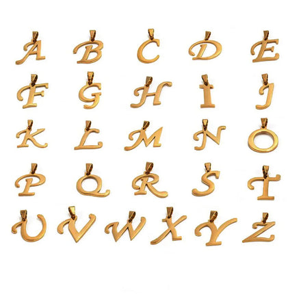 1pcs MOQ Gold Plated Zircon Letter Charms Pendants for Jewelry Making Connector Accessories Cubic Zirconia Initial Pendant