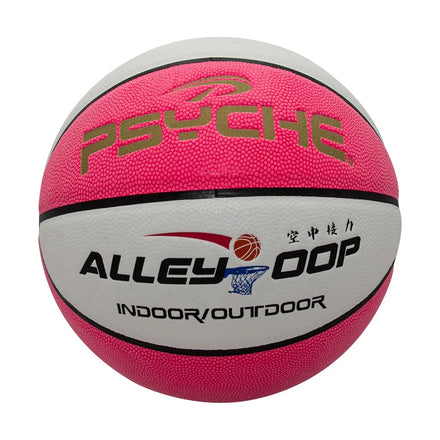 PSYCHE Official Size 5 Youth Basketball Fluorescent Pink PU Leather for Indoor & Outdoor Play Factory Supplied