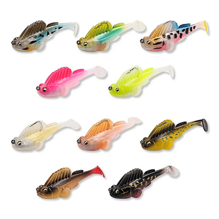 Fishing Lures Jumping Fish 60mm/8g Sinking Single Hook Soft Bait T-tail Artificial Soft Bait