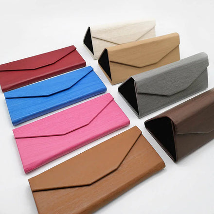 Women's Fashion Sunglasses Foldable Triangle Eyewear with Hard Plastic Case