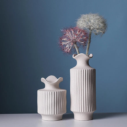 Home Nordic Modern Rustic Ceramic Decoration Wholesale Flower Vase Ceramic Vases