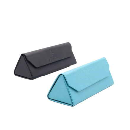 Customized Lightweight Triangle Folding Glasses case Leather Triangle Sunglasses case