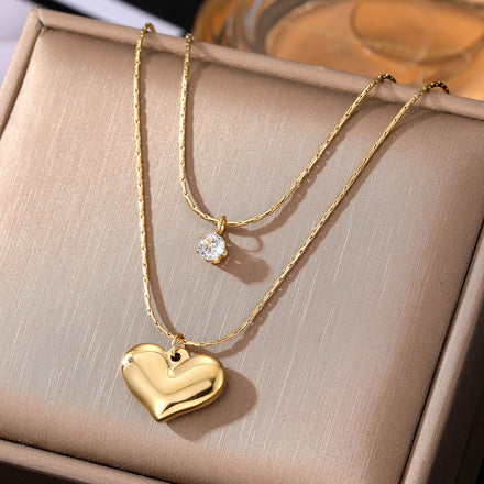 New Women Jewelry 18K Gold Plated Butterfly 316L Stainless Steel Necklace Wholesale