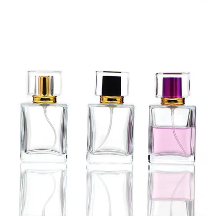 Hot Selling Perfume Refill Bottle Perfume Spray Bottles 50ml Luxury Square Beautiful Refillable Perfume Bottle