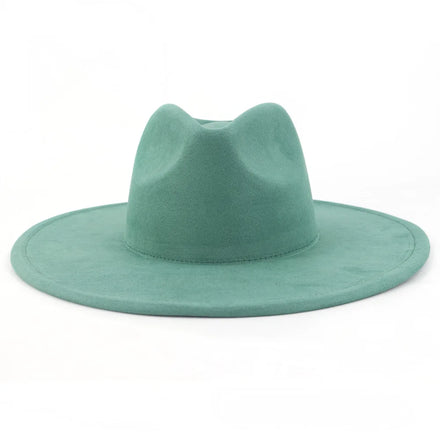 7 Colors Women Unisex Blank Suede Fedora blank Classic Wide Brimmed Panama Felt Hat Vintage Outdoor Jazz Fashion Hats for Men