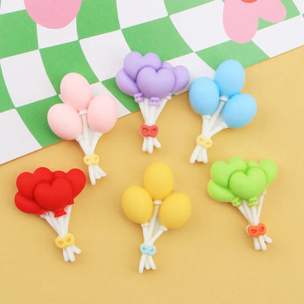New design heart balloon shape flat back resin cabochon for sticker
