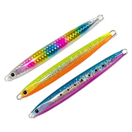 60g 200g 300g Luminous Jigging Fishing Lures Artificial Hard Bait Fast Fall Jig Lures Printed for Marlin and Bream