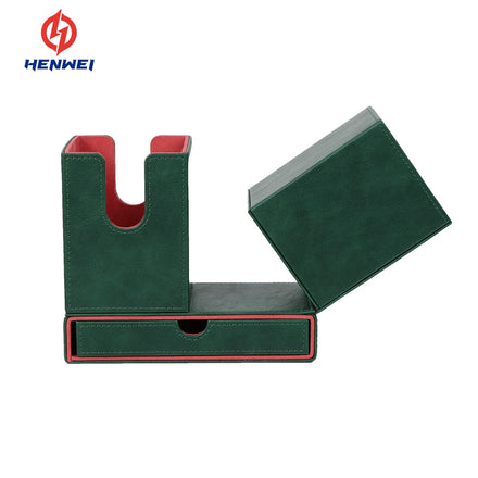 Custom Hot Sell Flap Business Storage Game Cards Case ODM PU Material 100pcs MOQ Trading Card Deck Board Game Case