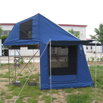 Hot Sale Quick Set up Aluminium Soft Shell Folding Roof Top Tent with Windows Awning