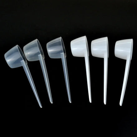 Long 12 cm 10g/20ml White or Transparent PP Plastic Bulk Measuring Spoon