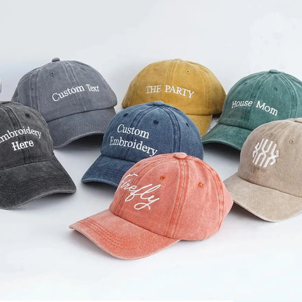 Polo Style Washed Sport Embroidered Vintage Washed  Baseball Cap Snapback 6 Panel Adjustable Cotton Denim Custom Dad Hats Gorras
