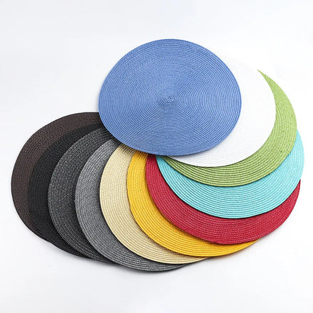 pp Placemat Handwoven Heat Shield Spare Wash coaster Decorative Table Mat Multi-color Option