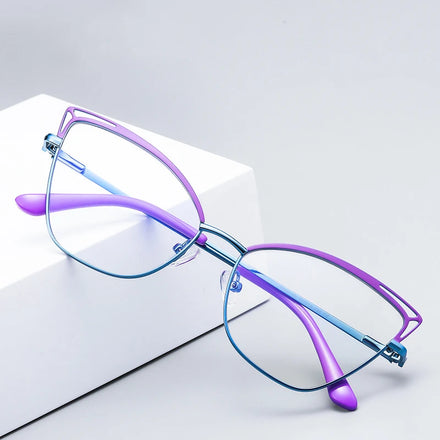Blue Light Blocking Women Men Cat Eye Metal Best Price Eyeglasses Computer Blue Light Custom Logo Eyewear Glasses Frames 2023