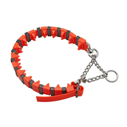 Tactical Pvc Training Dog Collar Sizes Durable Martingale Style with Stainless Steel Chain and Polyester Material Small Xl Solid