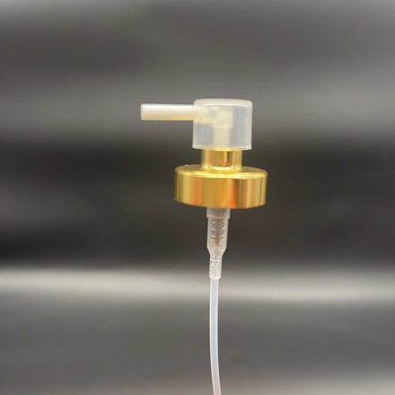 20mm Gold Color Long Mouth Nozzle Aluminum Plastic Material Crimp Pump Sprayer for Crimp Bottle Mouth