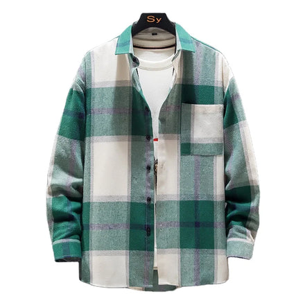 Autumn and Winter Long Sleeved Shirt New Casual Shirt Men