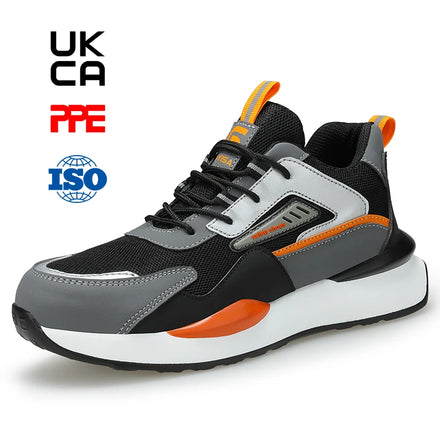 GUYISA Brand Outdoor OEM/ODM Genuine Work Shoes Men's Lightweight Breathable Steel Toe Safety Shoes