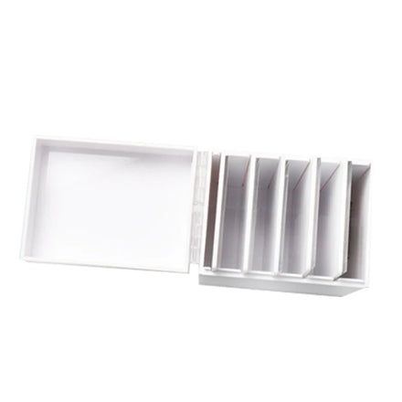 New White Marble Acrylic Lash Tools Eyelash Tile Storage Box With 5 Pallets Acrylic Eyelash Fan Tray 5-tier Lash Tile Holder