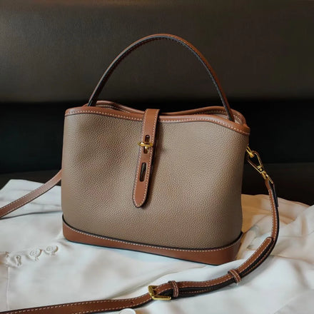 Women Top Handle Shoulder Bags Italian Genuine Cow Leather Ladies Classic Fashion Handbag Crossbody Bag