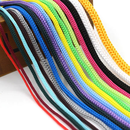 Wholesale Eco-Friendly High Tenacity 100% Polyester Rope in 2mm-6mm Colored for Home Textile Bags Garments Shoes Use