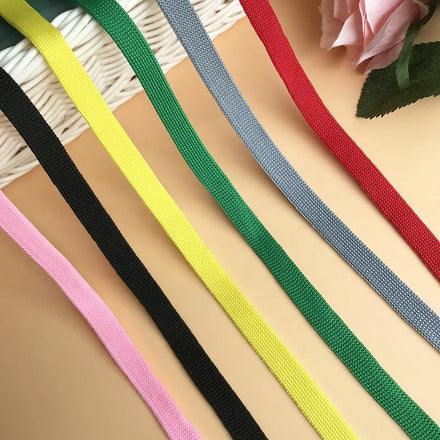 Wholesale 1cm Sustainable Printed 100% Polyester Knit Tape Colored for Garment Bags & Shoes Accessories