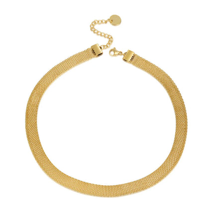 Simple Fashion Women Stainless Steel Watch Band Choker Mesh Necklace 2022