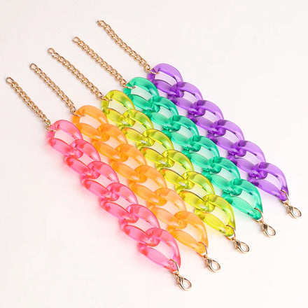 New Juice Clap Colorful Casual/Sporty Jewelry Bangles Fashion Jewelry Sweet Simple Chains Bracelet Gift Resin Dating Bracelet