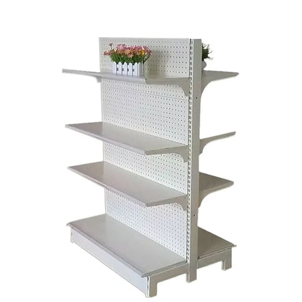 Xingye Factory Custom Size Double-Sided Heavy Duty Supermarket Rack Metallic Hole Board Shelf Hardware for Store Shelves