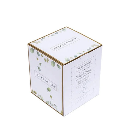 Wholesale Luxury 6oz White Cardboard Tea Light Candle Box Custom Size Design Eco Logo Emboss Low MOQ Private Label Box Folders