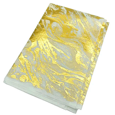 Custom Gold Foil Specialty Paper for Gift Wrapping Micro Logo Bronzing Process with Coating MOQ 100pcs
